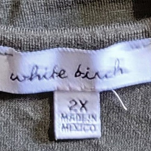 💚White Birch 2x Long Sleeve Top Cage Back Green - Picture 3 of 5